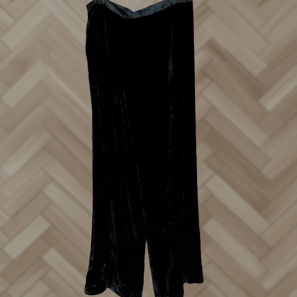 Anthropologie Anthropologie Black Wide Leg Pants 8 Size 30" / US 8 / IT 44 - 1 Thumbnail