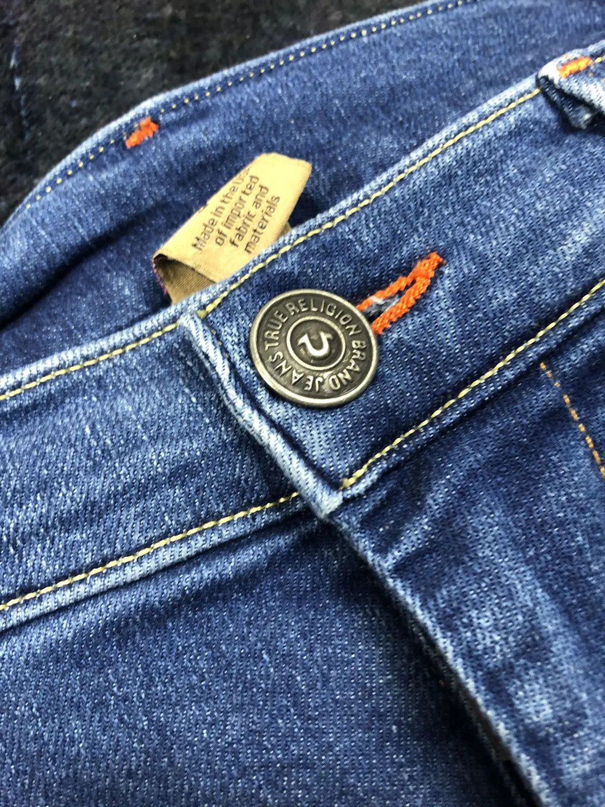 True Religion TRUE RELIGION Big Logo Denim Jeans Made in USA Streetwear Size 31" - 6 Thumbnail