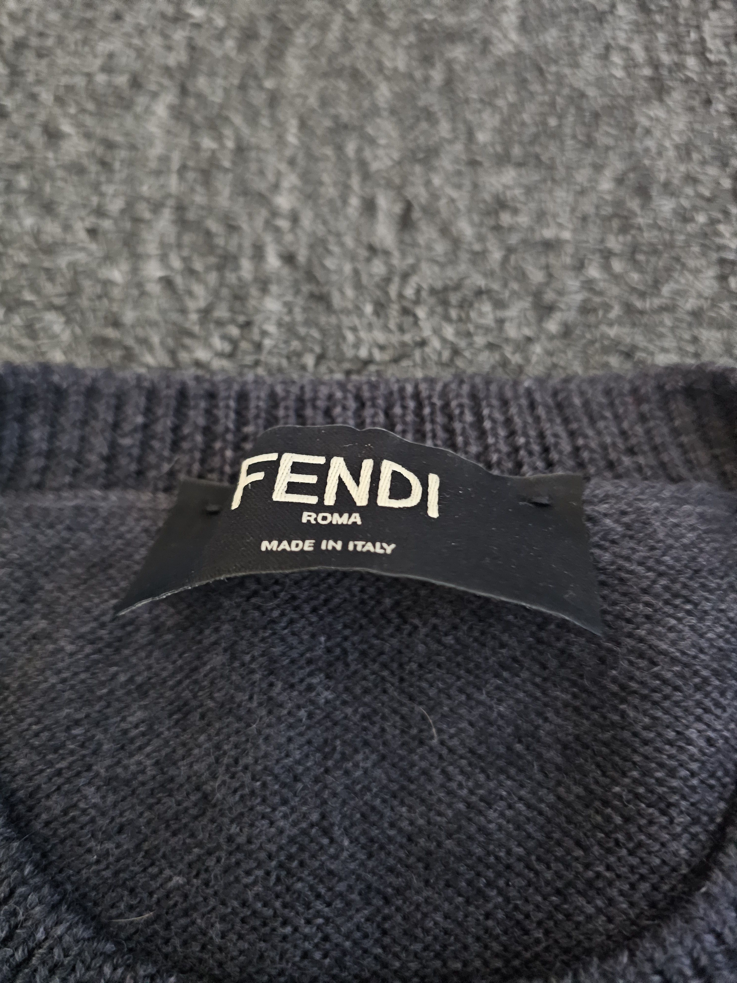 Fendi Fendi Men's Gray Sleeveless Wool Sweater Size 48 Size US M / EU 48-50 / 2 - 3 Thumbnail