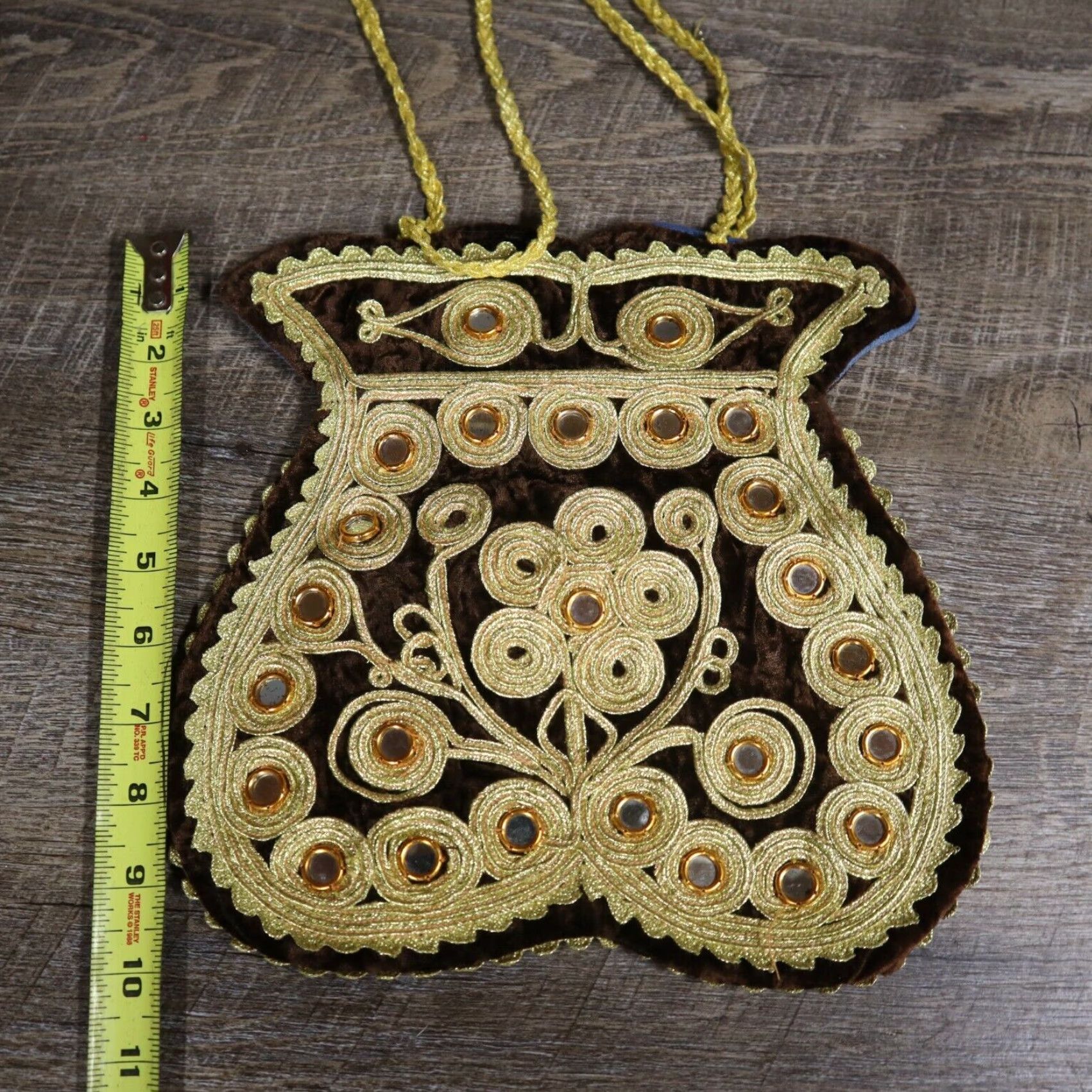 Vintage Afghani Vase Shoulder Bag Handbag Tote Satchel Travel Outdoor Women's Bag Blue PU Size ONE SIZE - 6 Thumbnail