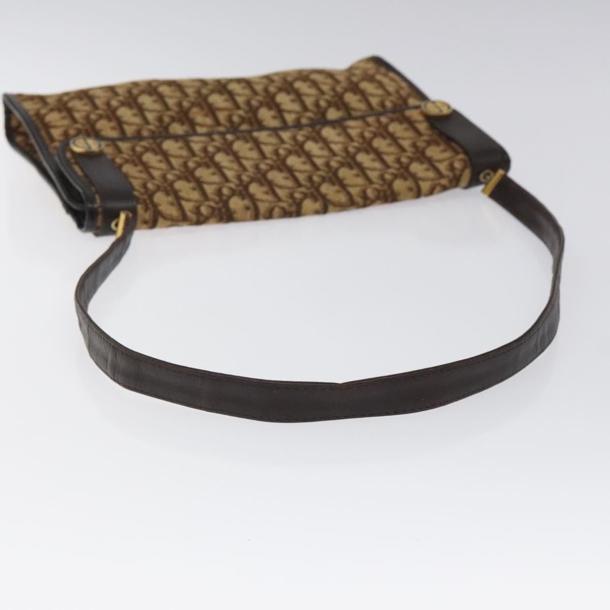 Dior DIOR Trotter Canvas Shoulder Bag Brown Gold Size ONE SIZE - 7 Thumbnail