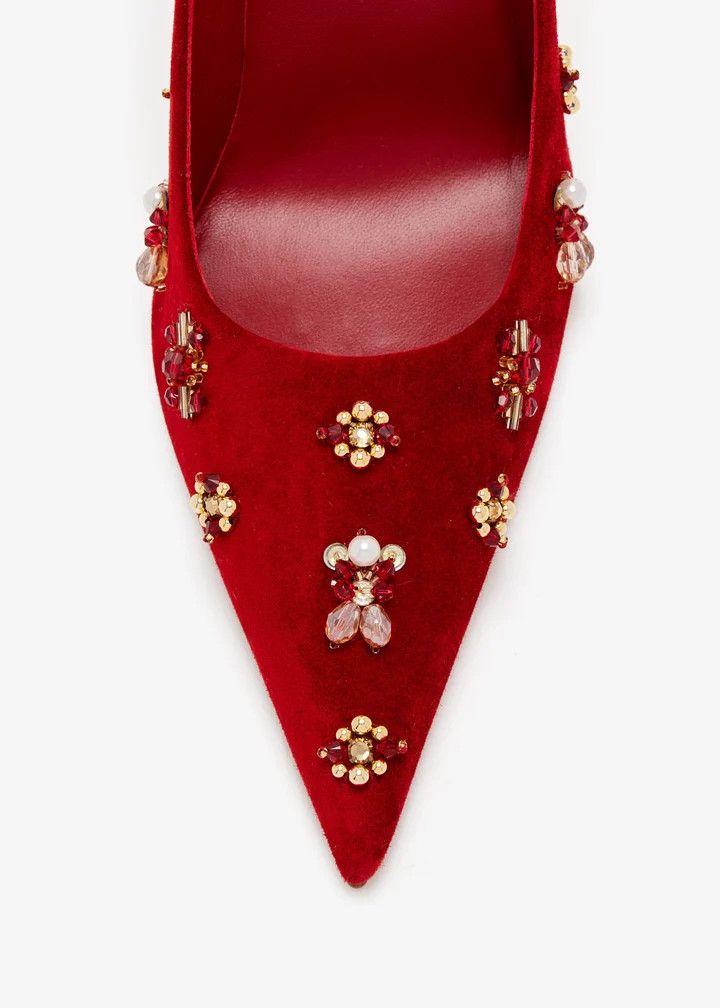 Christian Louboutin os11x0126 Mix Kate Pumps in Red Size US 8 / IT 38 - 2 Thumbnail