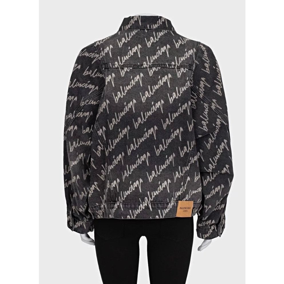 Balenciaga NWOT Balenciaga Black Oversized Denim Jacket IT38/XXS Size XS / US 0-2 / IT 36-38 - 3 Thumbnail