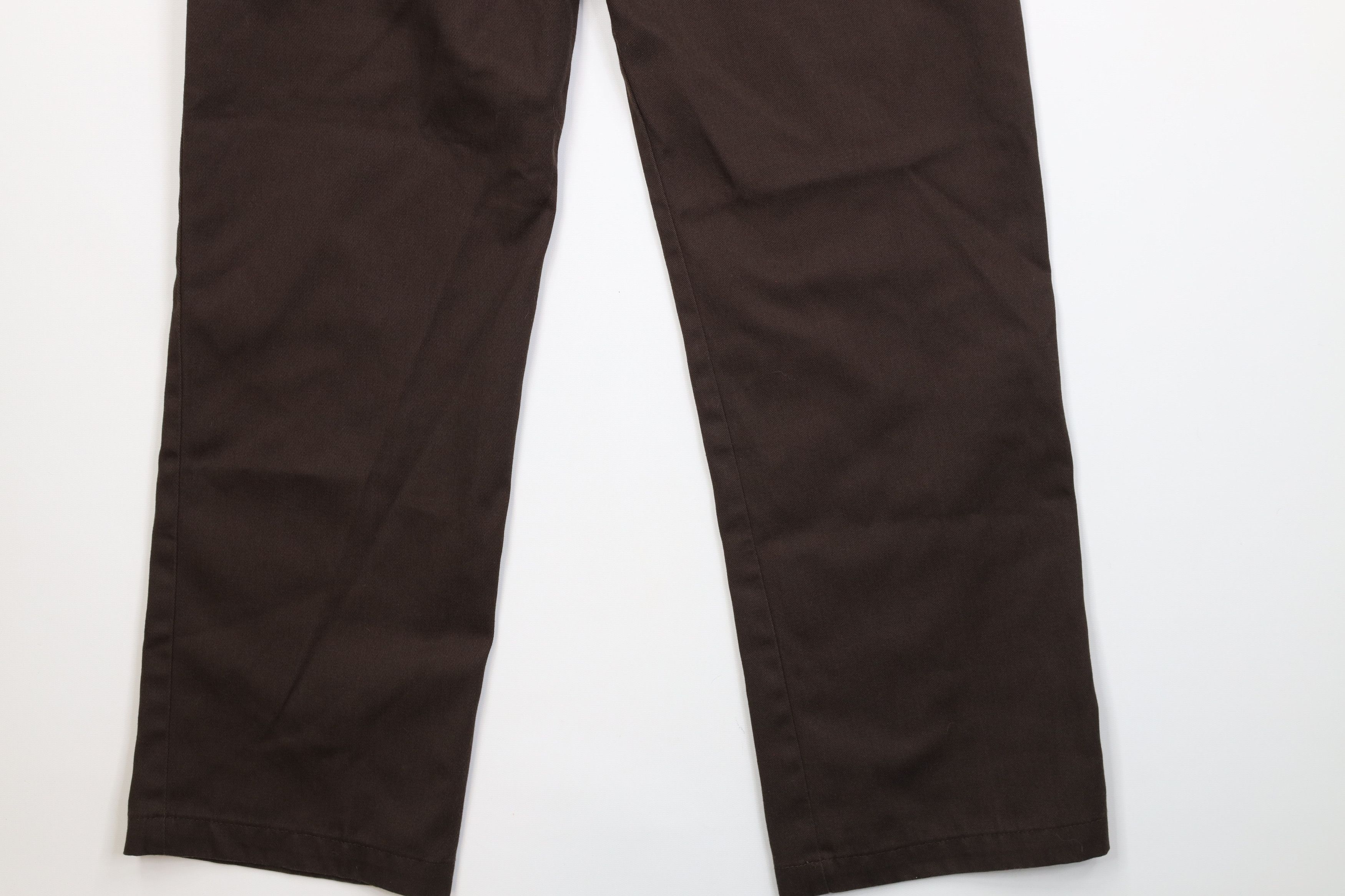 Dickies Vintage Y2K Dickies Hemmed Wide Leg Dungaree Pants Brown Size 25" / US 0 / IT 36 - 13 Thumbnail