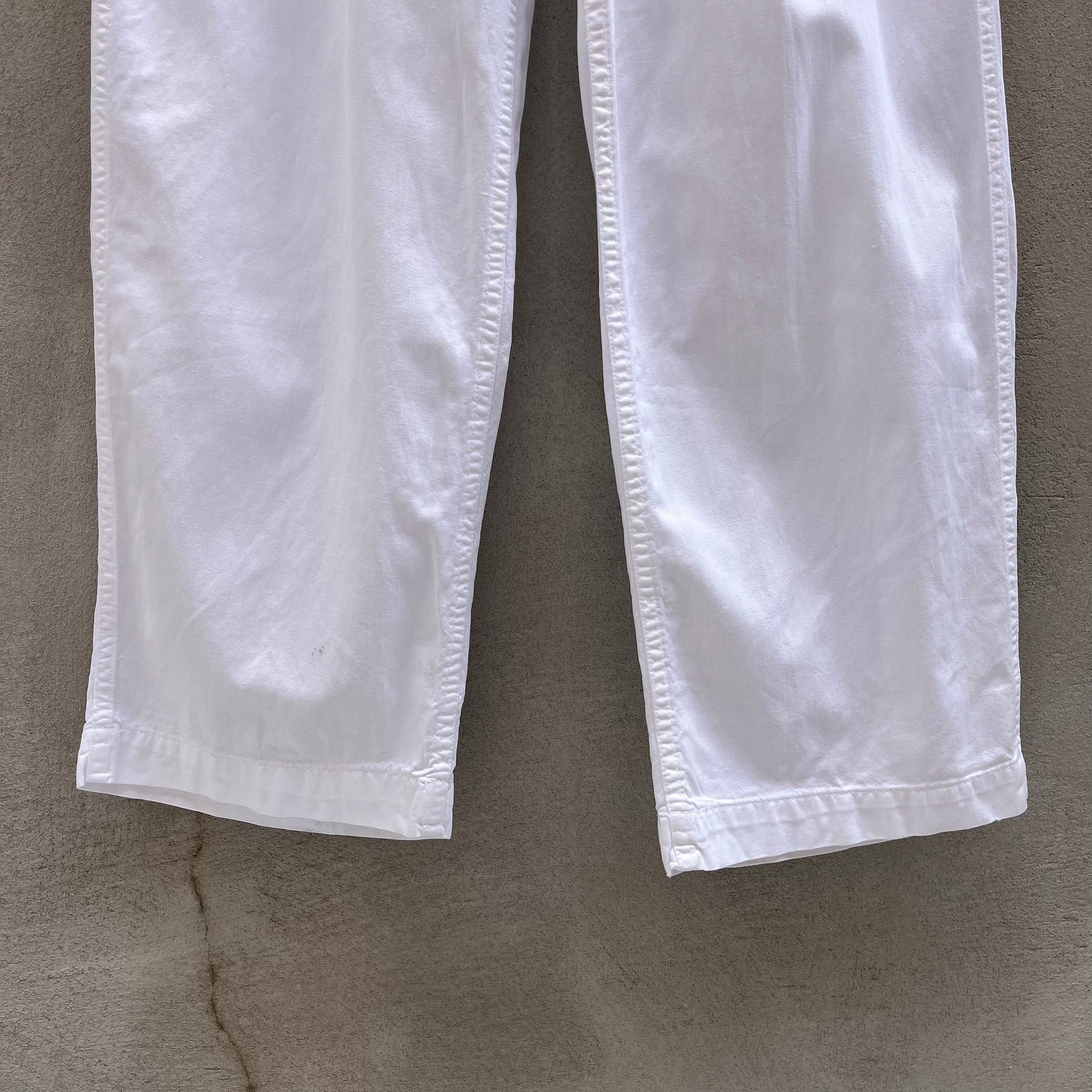 Vintage 60s Military White Food Handler Baker Pants | Grailed