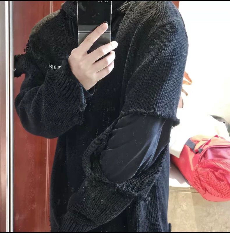 Balenciaga Balenciaga FW21 Wreck Coke Knit Hoodie 2504-Nextarrow Size US M / EU 48-50 / 2 - 7 Thumbnail
