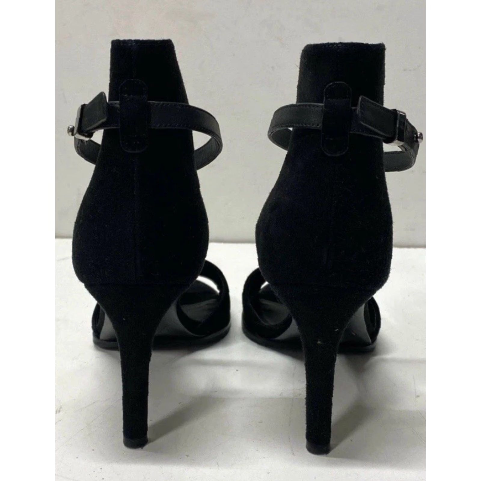 Vince Vince Heels Women Strappy Open Toe Open Toe Buckle Adjustable Strap Suede Leather Lining Black 36 EU 6 US 3.5 UK -- Size US 6 / IT 36 - 5 Thumbnail