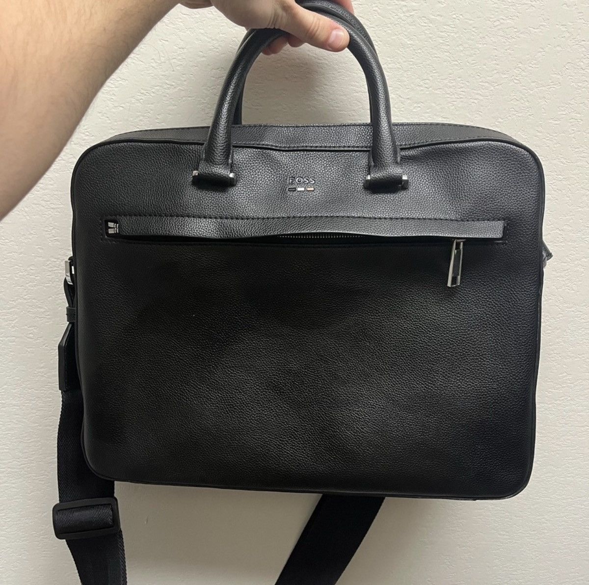 Hugo Boss BOSS FAUX-LEATHER DOCUMENT CASE WITH LOGO (Defects) Size ONE SIZE - 10 Thumbnail
