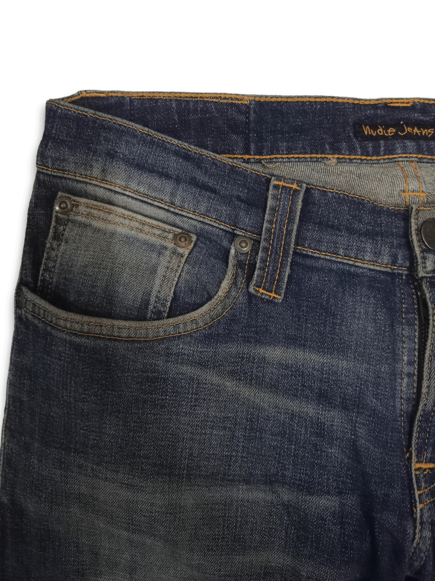Nudie Jeans Vintage Nudie Mud Wash Slim Fit Distressed Jeans Size US 31 - 4 Thumbnail