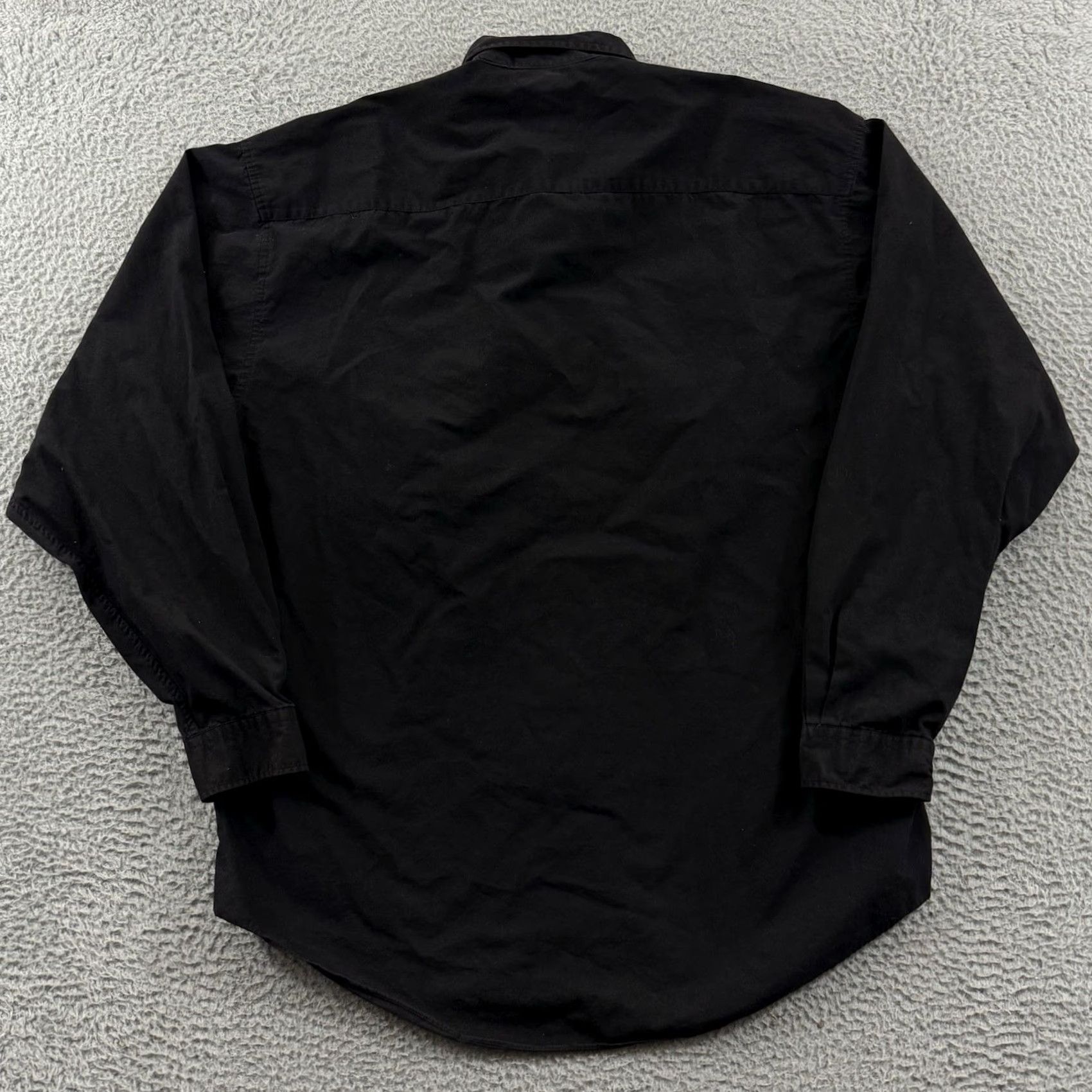 Gap VINTAGE Gap Shirt Mens L Black 90s Long Sleeve Button Up Casual Preppy Boho Shirt Size US L / EU 52-54 / 3 - 7 Thumbnail