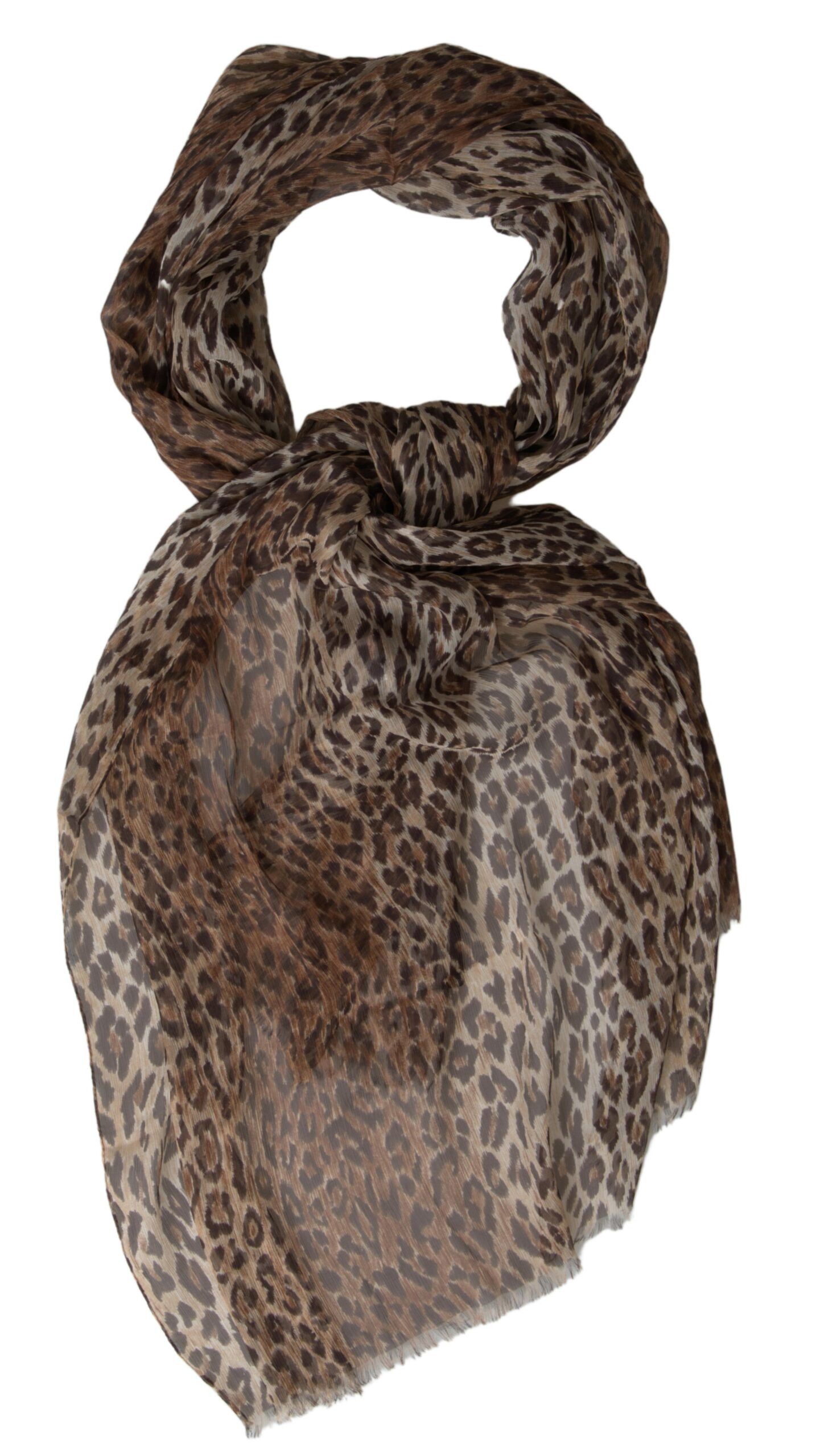 Dolce & Gabbana Elegant Silk Neck Wrap Scarf in Luxurious Women's Brown Size ONE SIZE - 1 Thumbnail