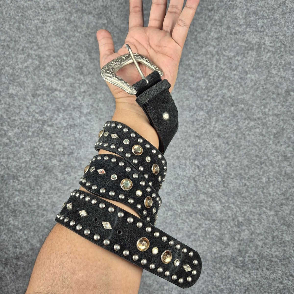 14th Addiction Studded leather belt Size ONE SIZE - 3 Thumbnail