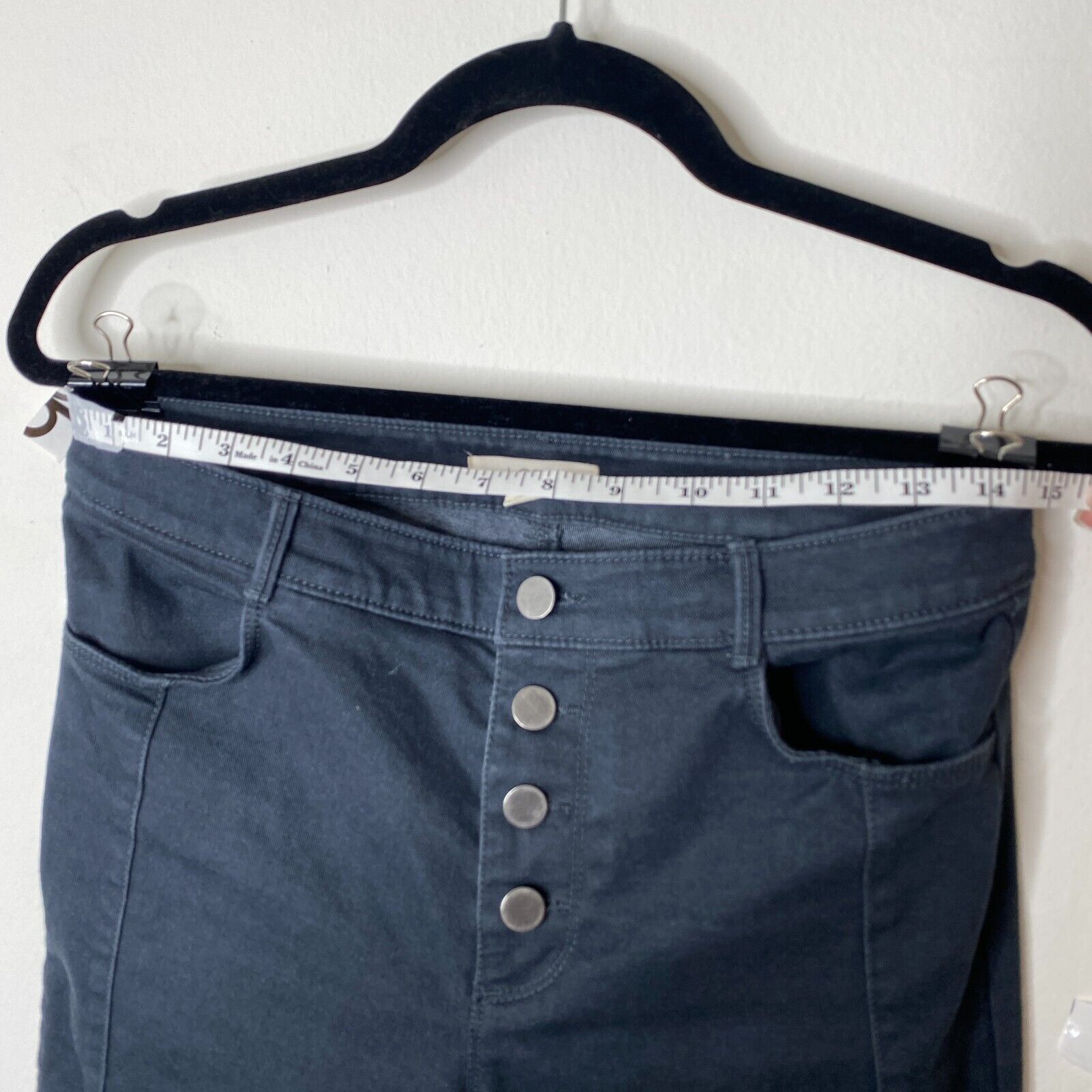 Loft Loft Gray Button Fly Skinny Crop Raw Hem Stretchy Jeans 4 Size 27" / US 4 / IT 40 - 9 Thumbnail