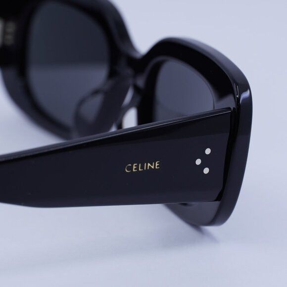 Celine Celine CL40287U 01A Sunglasses Black Rectangle Frame Size ONE SIZE - 6 Thumbnail