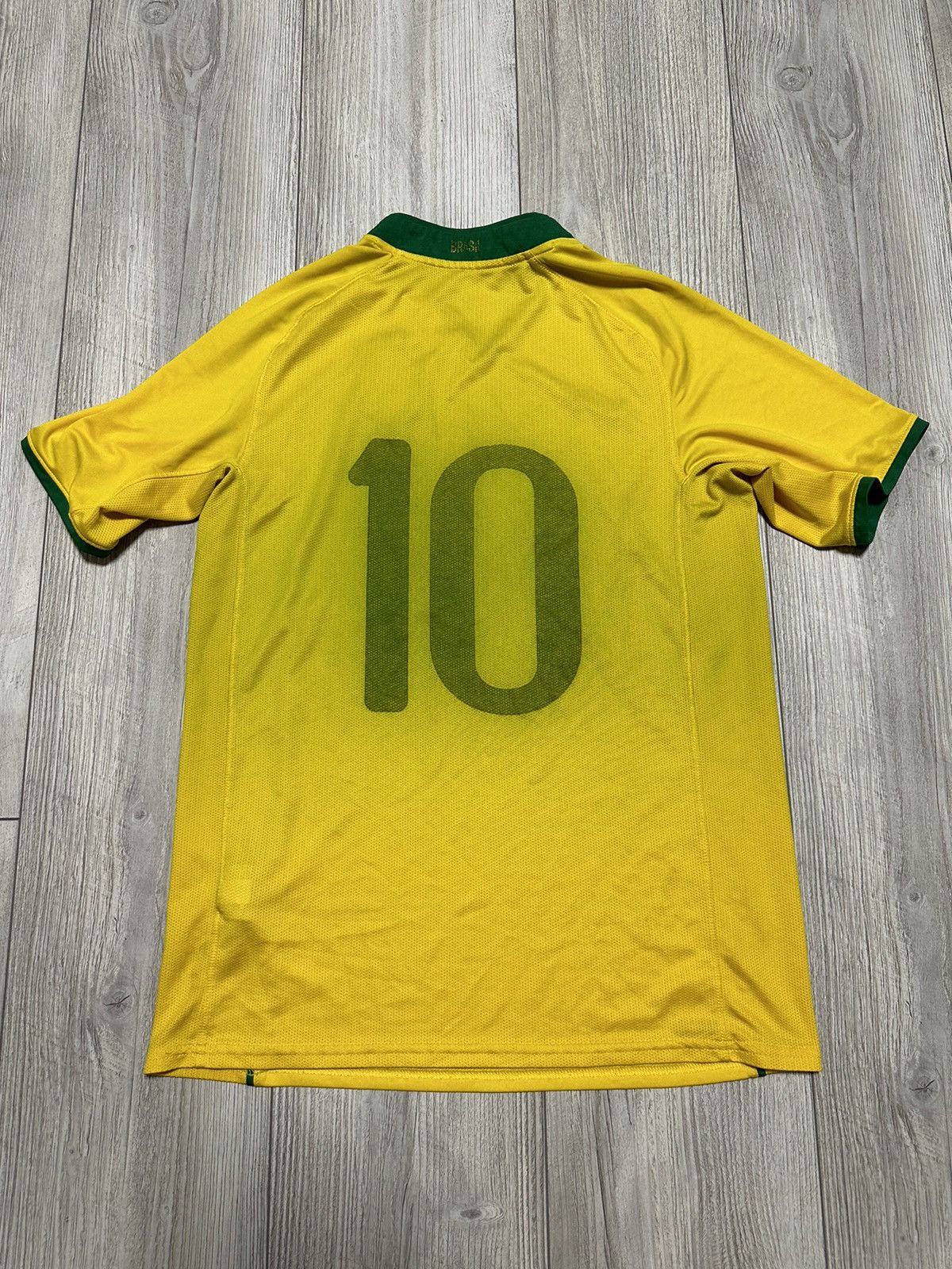 Nike × Vintage Nike Brazil #10 National Team Home Soccer Jersey Football Size US S / EU 44-46 / 1 - 6 Thumbnail