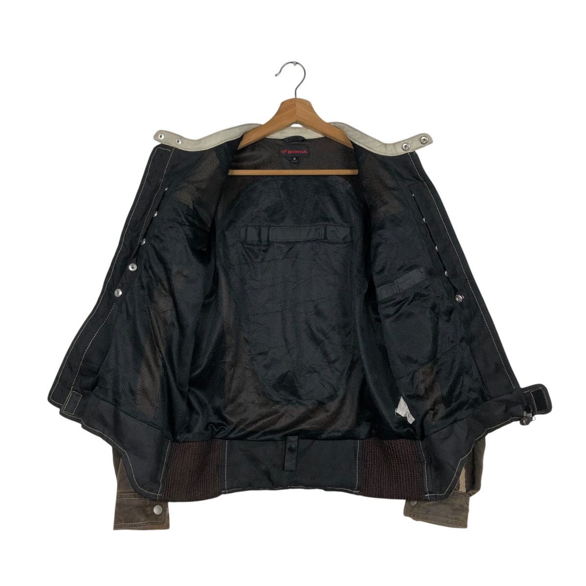 Honda 🔥VINTAGE RACING BIKER JACKET BONDA BIG LOGO SPELL OUT Size US M / EU 48-50 / 2 - 15 Thumbnail