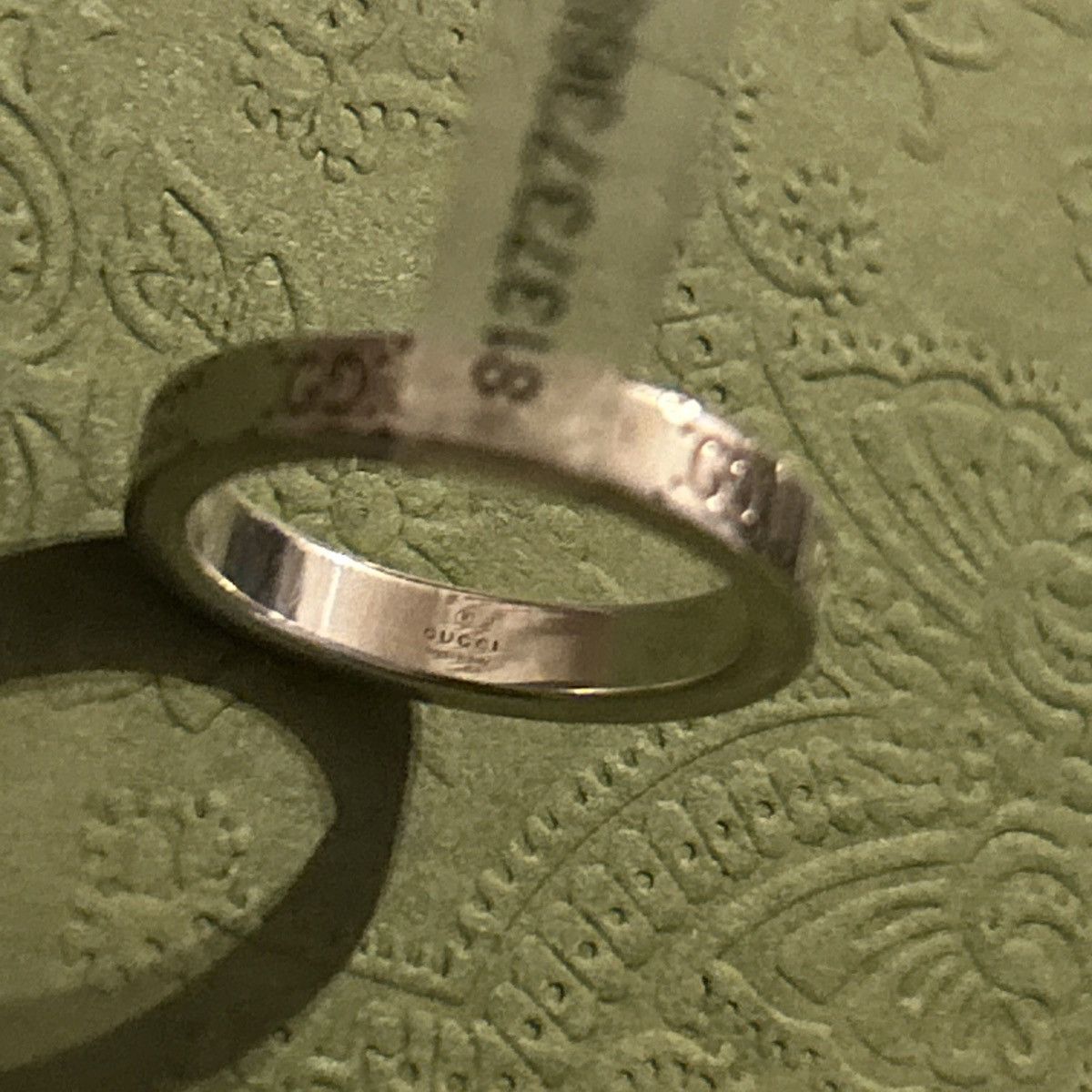 Gucci Gucci Signature GG Logo Ring AG 925 814712 Size ONE SIZE - 3 Thumbnail