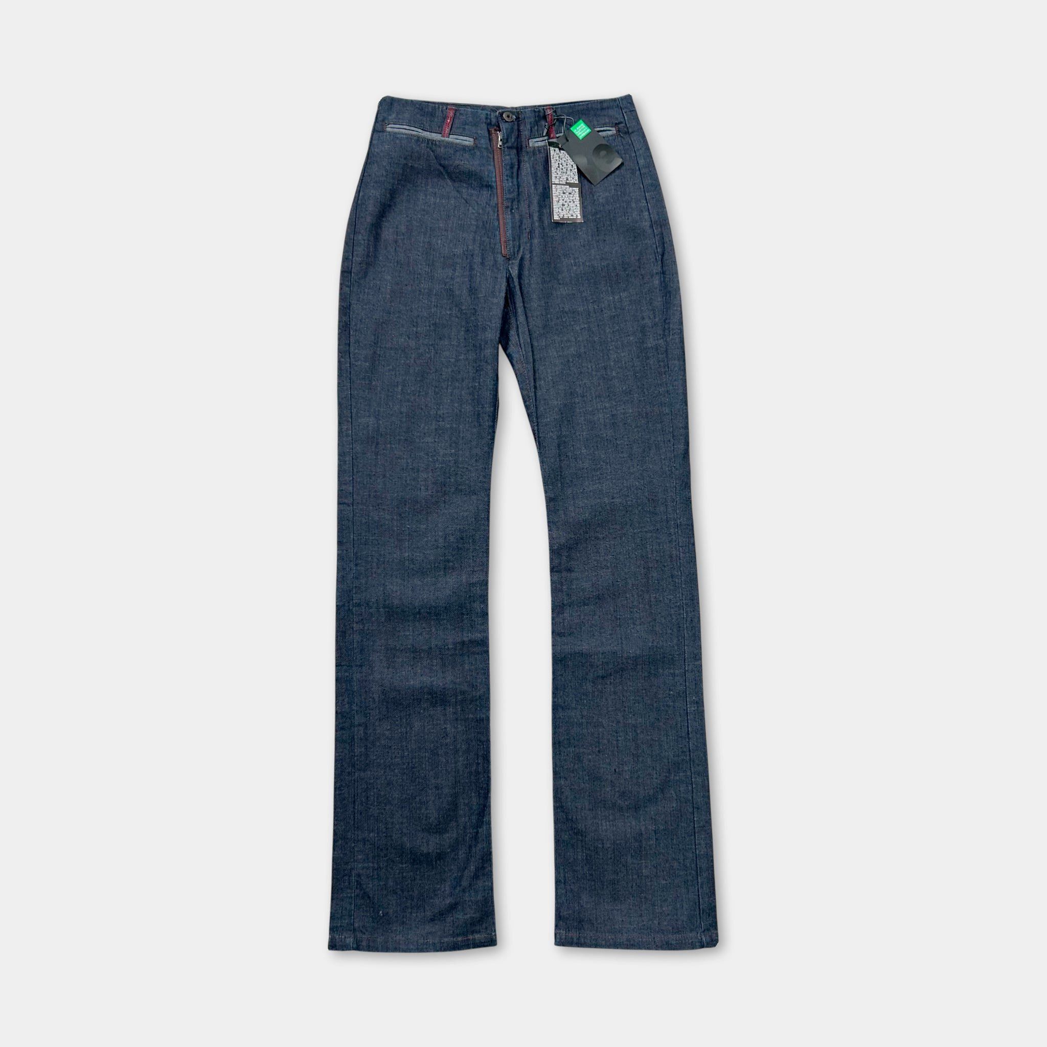 Marithe + Francois Girbaud Marithé + François Girbaud Dark Blue Straight Leg Jeans Size US 32 / EU 48 - 1 Thumbnail