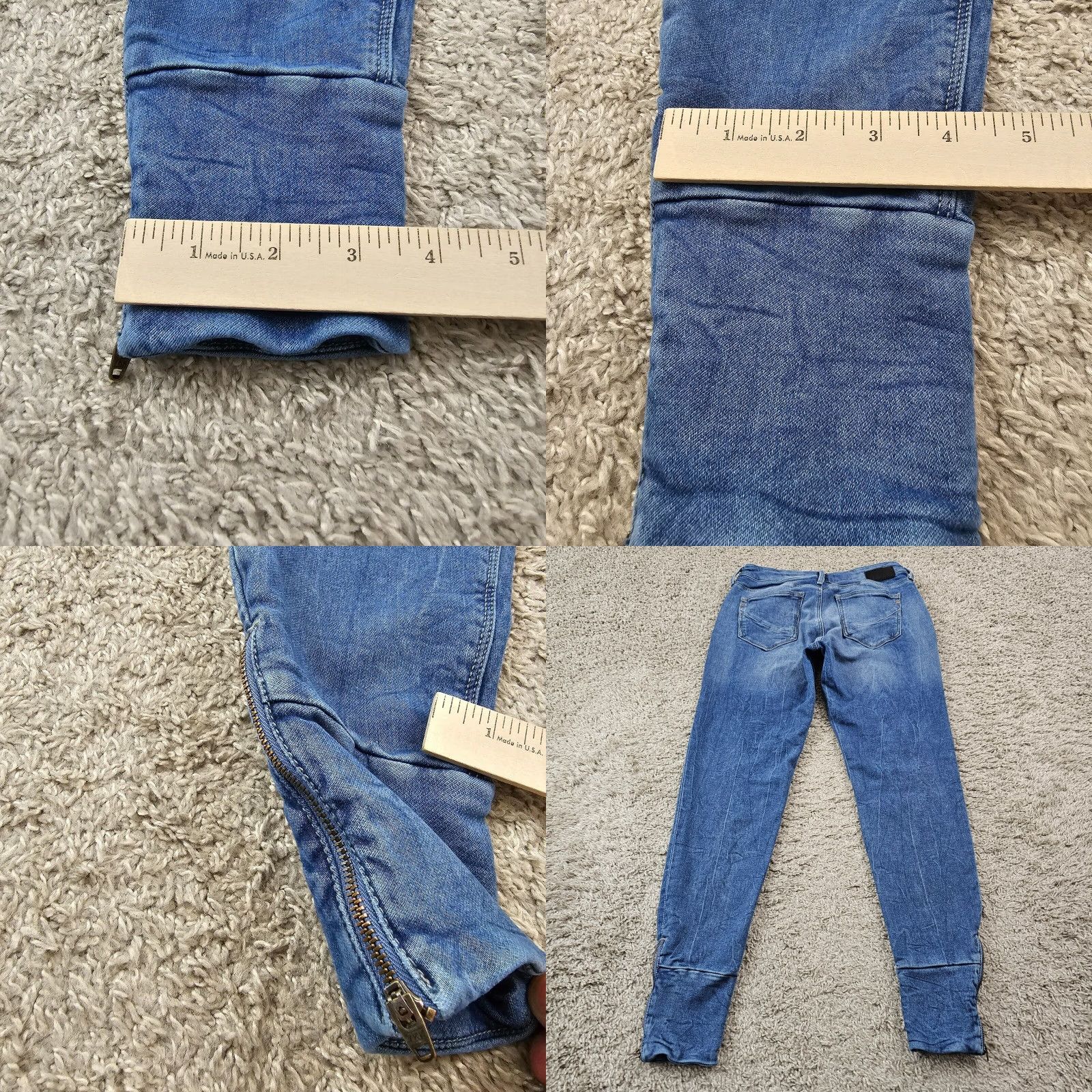 Vintage Mavi Jeans Womens 25 Low Rise Ankle Stretch Denim Pants Light Wash Blue 26x27 Size 42" / US 20 - 8 Thumbnail