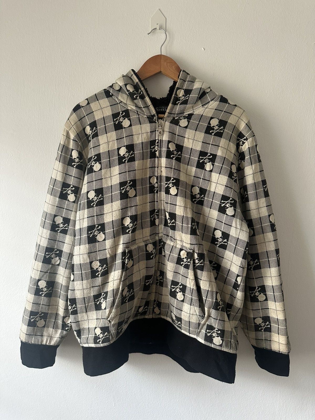 Japanese Brand Sorridere Skull Plaid Zip-Up Fur Hoodie Size US L / EU 52-54 / 3 - 1 Thumbnail