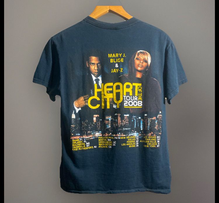 Rap Tees 2008 Jay-Z Mary J Blige Heart of the City Tour Rap Tee Size US M / EU 48-50 / 2 - 2 Thumbnail