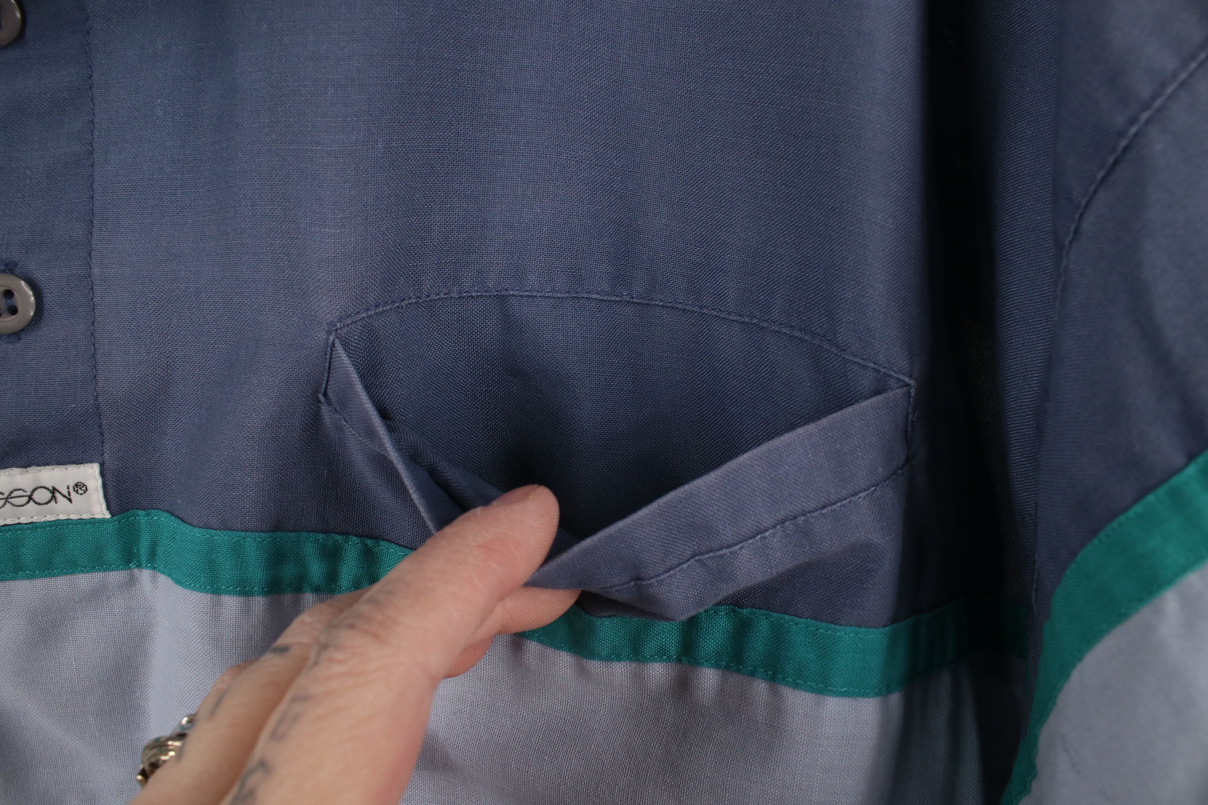 Vintage Vintage 90s Streetwear Block Collared Pullover Polo Shirt Size US L / EU 52-54 / 3 - 4 Thumbnail