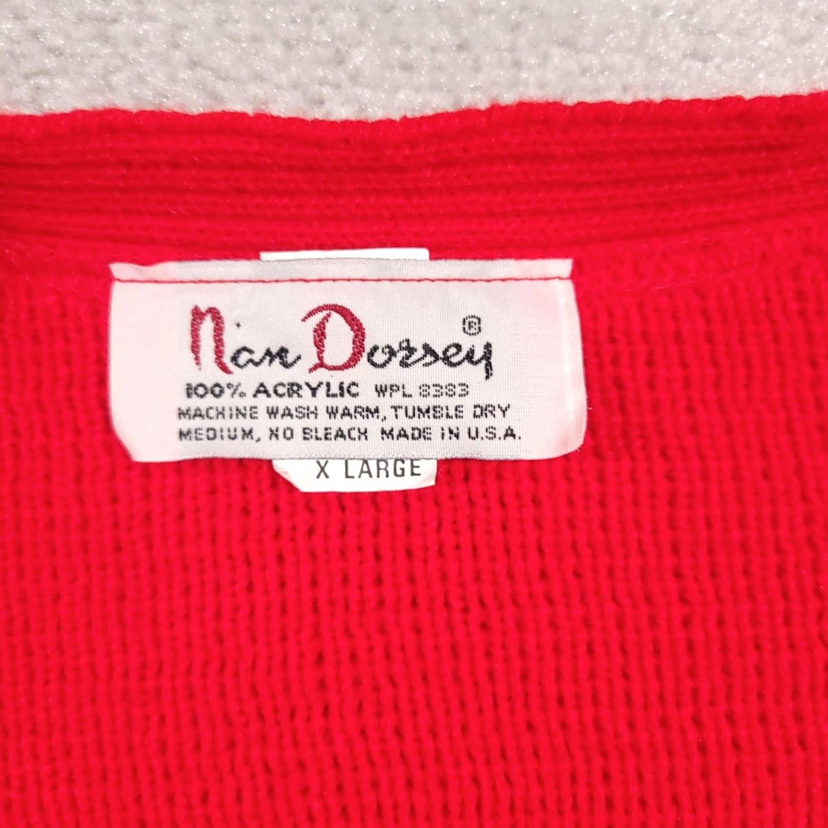 Vintage VINTAGE Nan Dorsey Sweater Cardigan Women's XL Red Knit Pockets USA 80s Size XL / US 12-14 / IT 48-50 - 6 Thumbnail