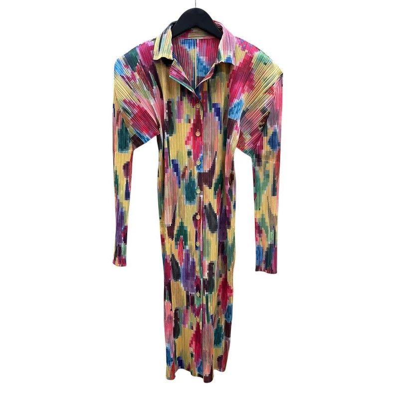 Issey Miyake Issey Miyake size:3 Colorful Mosaic pleated cardigan Size S / US 4 / IT 40 - 1 Thumbnail