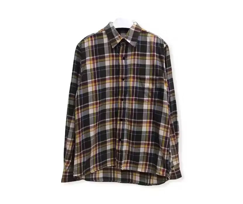 image of Check & Stripe Flannel Shirt, Men's (Size Large)