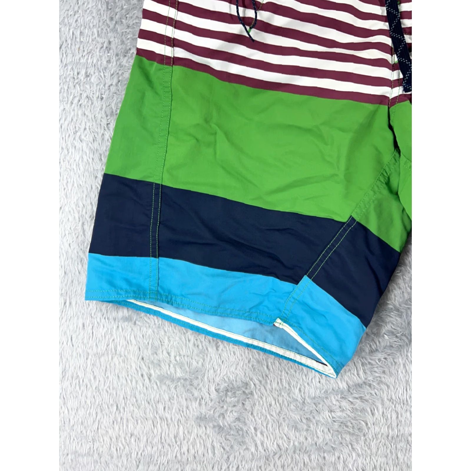 Patagonia Patagonia Board Shorts Mens 28 Blue Green Stripe Nylon 100% Beach Pockets Zipper Surfing Size US 28 / EU 44 - 3 Thumbnail