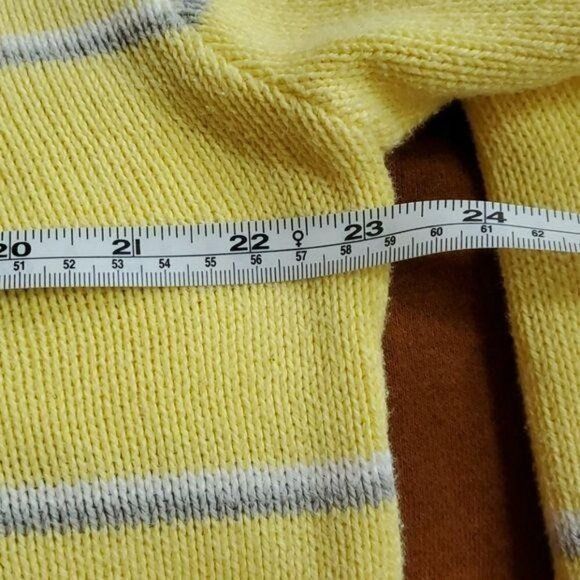 Vintage Winona Knits Sz. M Yellow w/ Accent Stripe Long Sleeve Sweat Size M / US 6-8 / IT 42-44 - 5 Thumbnail