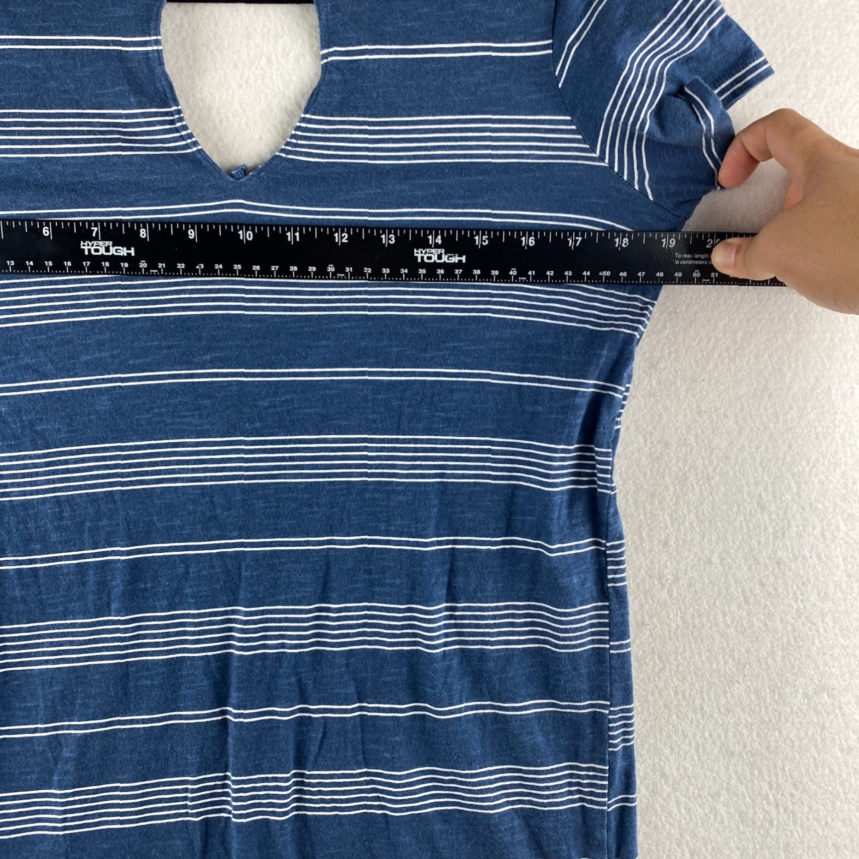 Billabong Billabong Shirt Womens M Blue Striped Cap Sleeve Soft Knit Casual Regular Color Blue Logo Accents Modern Weekend Style Mens? Size M / US 6-8 / IT 42-44 - 5 Thumbnail