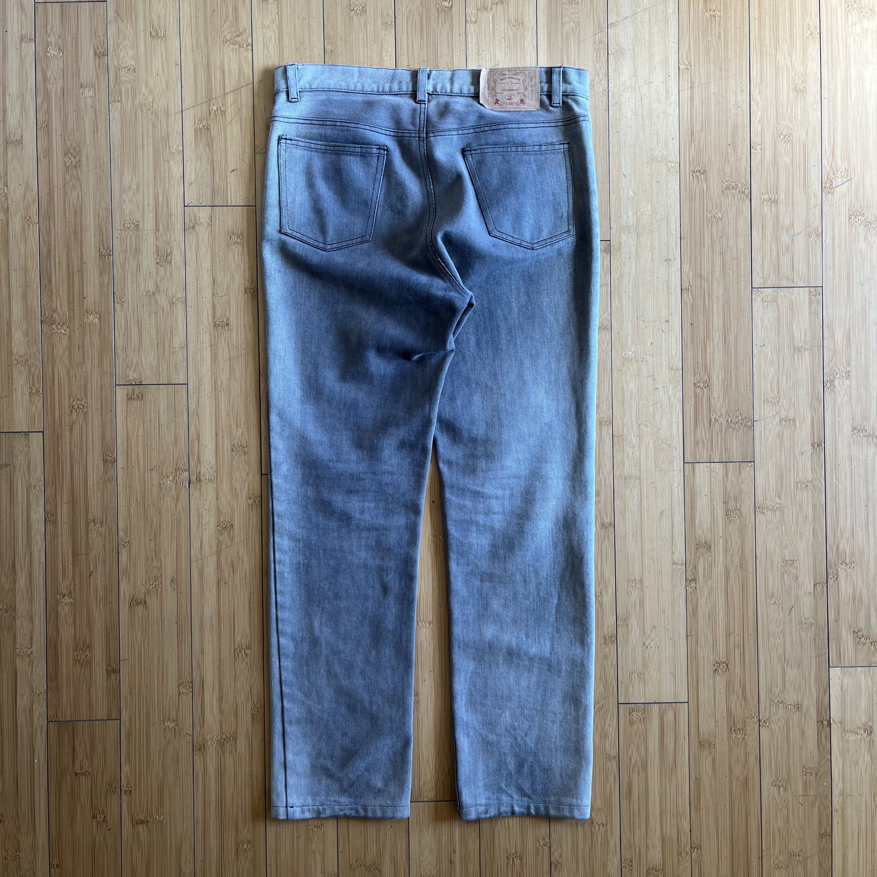 Raf Simons Raf Simons AW 03'-04' Grey Wash Denim Jeans Size US 32 / EU 48 - 5 Thumbnail