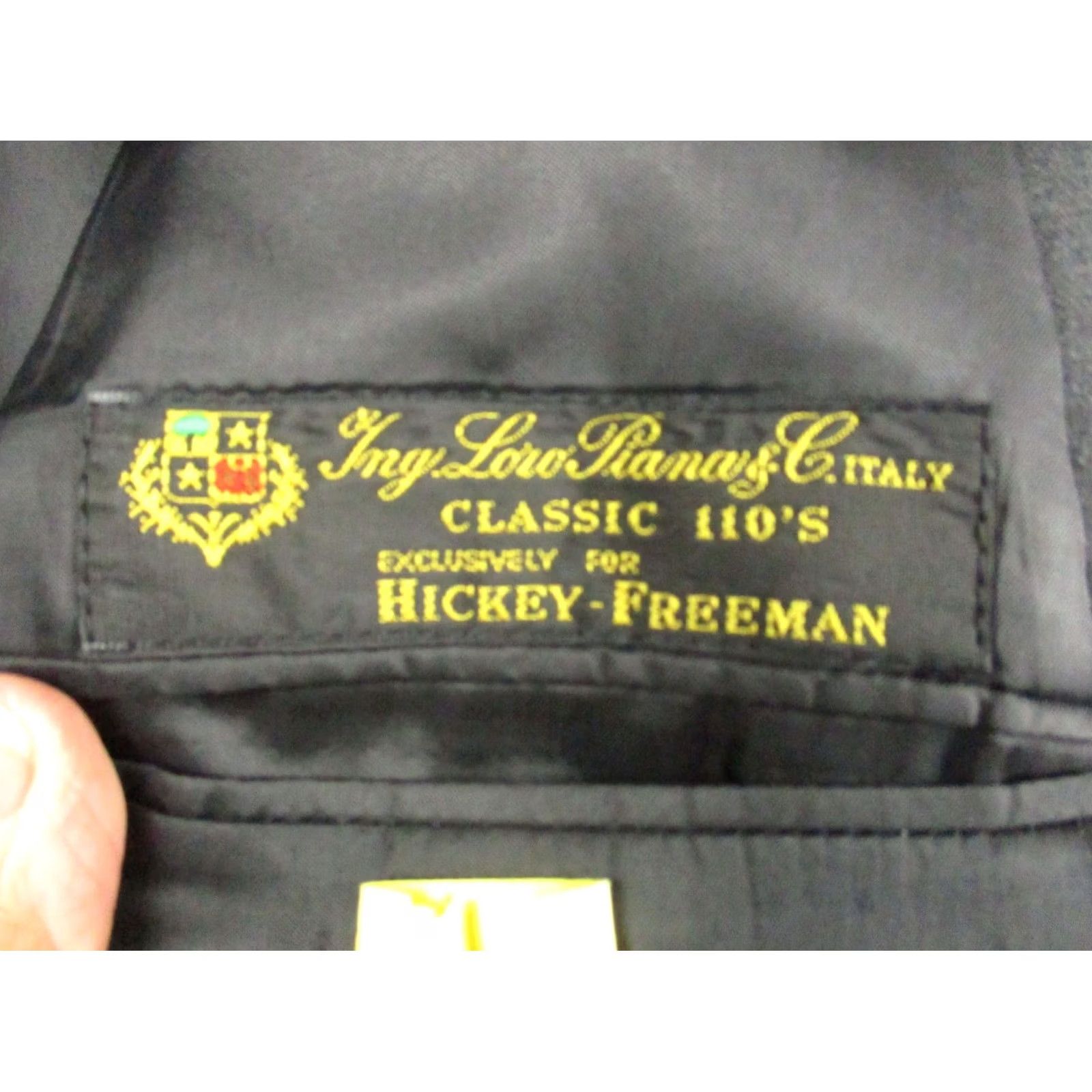 Vintage Hickey Freeman Solid Black Wool Blazer Jacket 48R EUC Mens Blazer Size 48R - 6 Thumbnail