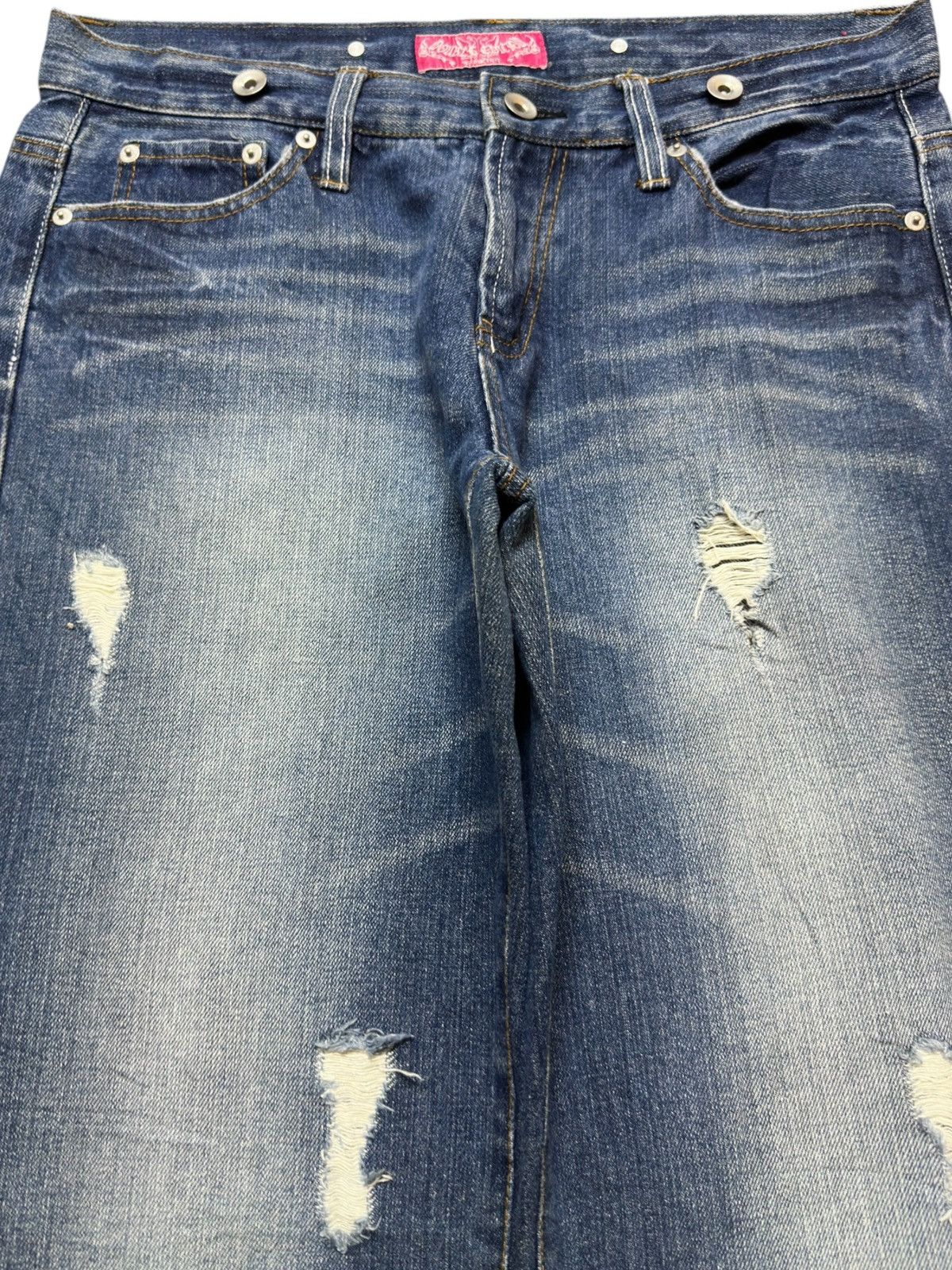 Doublet Vintage Double Edition Baggy Ripped Distressed Denim Size US 33 - 2 Thumbnail