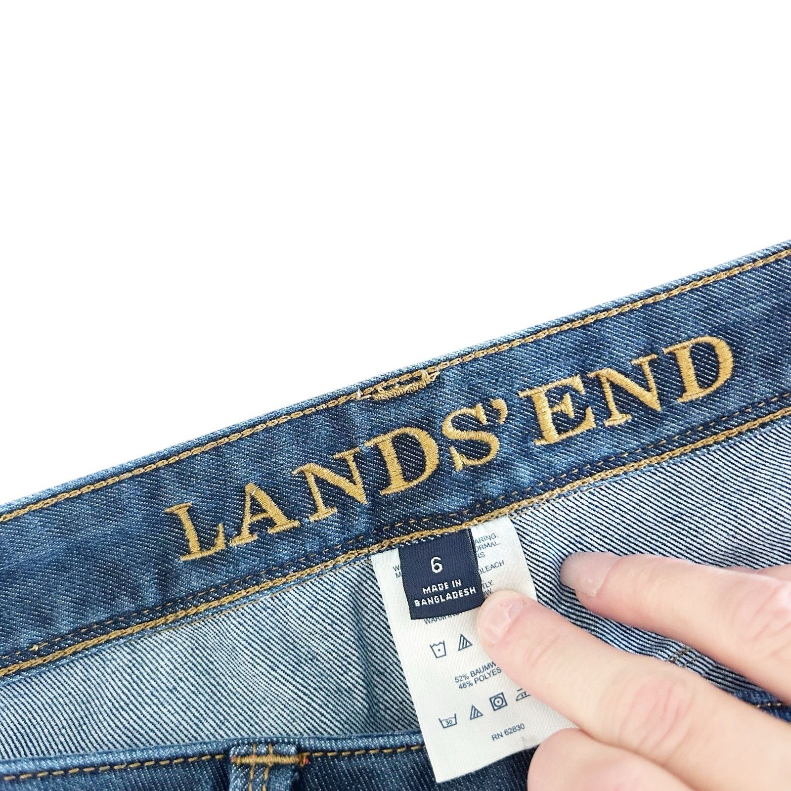 Lands' End Lands End Straight Leg Jeans Sz 6 Size 28" / US 6 / IT 42 - 2 Thumbnail