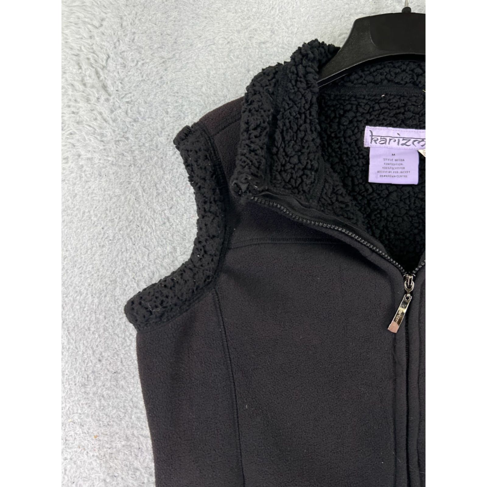 Vintage VINTAGE Karizma Vest Womens M Black Full Zip Polyester Fleece Size M / US 6-8 / IT 42-44 - 3 Thumbnail