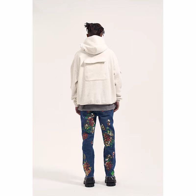 Japanese Brand × Jean High Street Hip Hop Style Floral Graffiti Straight Leg Jeans Size US 32 / EU 48 - 2 Thumbnail