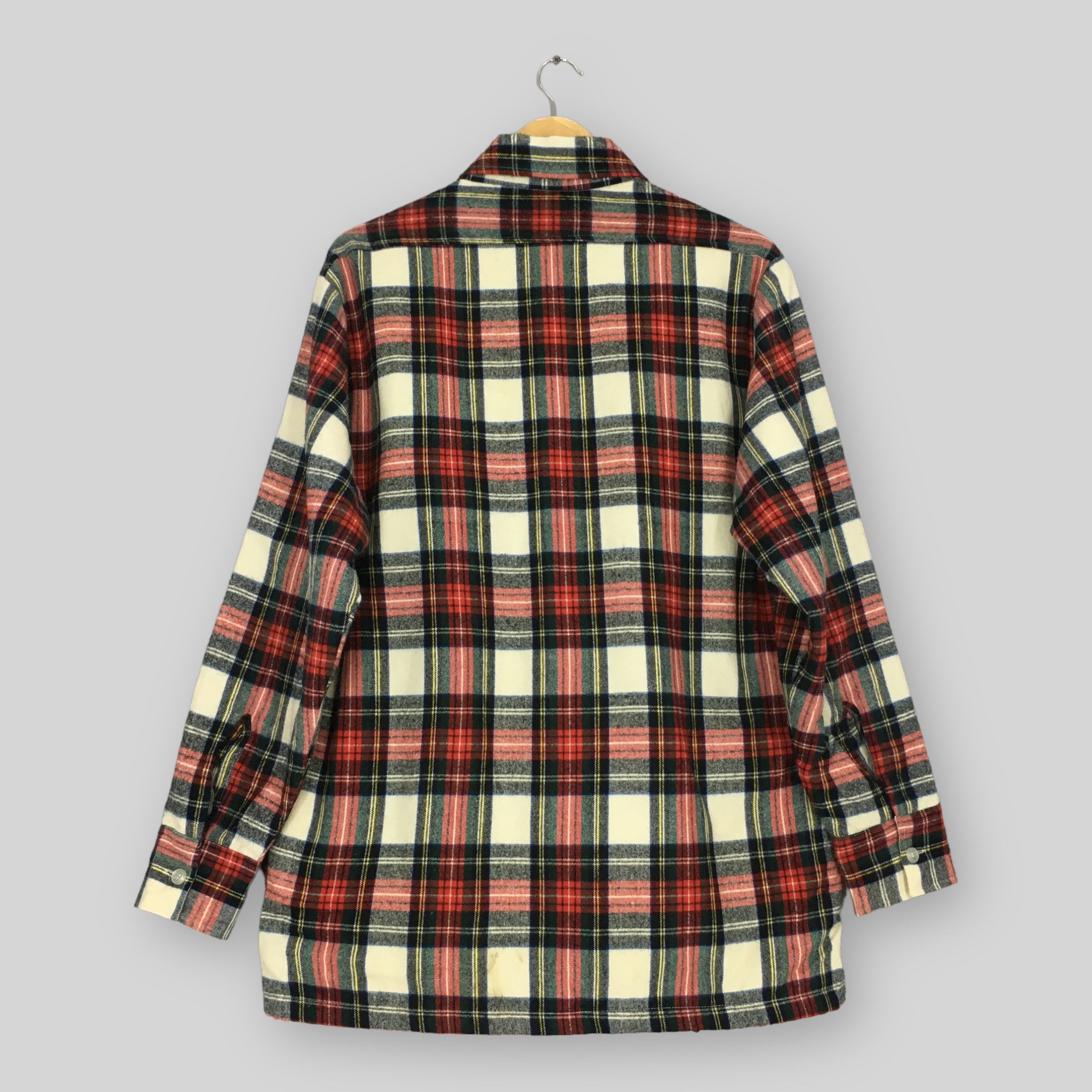 Flannel × Japanese Brand × Wrangler Vintage 90s Wrangler Workers Checkered Flannel Shirt Large Size US L / EU 52-54 / 3 - 8 Thumbnail