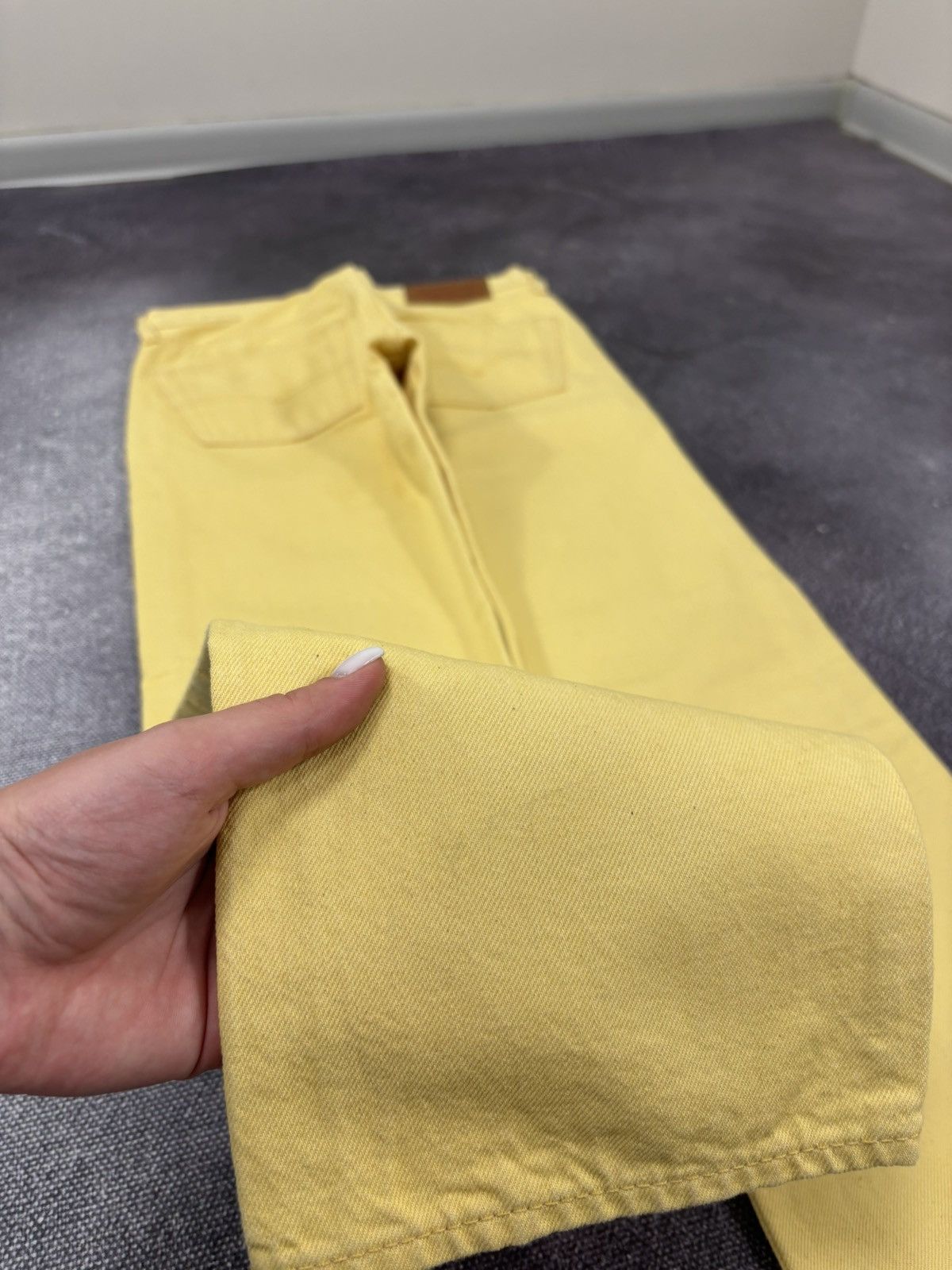 Levi's Levi’s Premium 501 Lemon Tab Slim Fit Yellow Denim Jeans Size US 28 / EU 44 - 4 Thumbnail