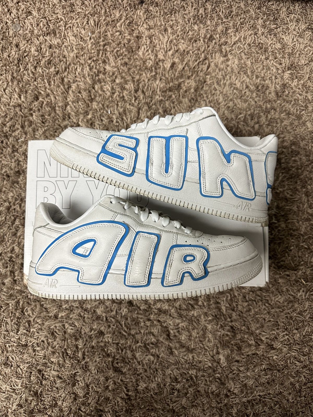 Cactus Plant Flea Market × Nike CPFM Air Force 1 “BY YOU” White Blue Size 10 Size US 10 / EU 43 - 1 Thumbnail