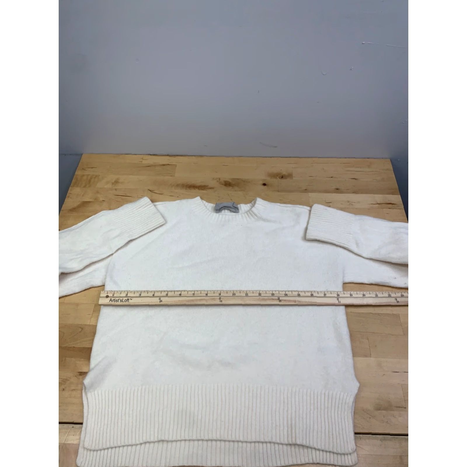 Everlane Everlane 100% Wool Sweater Womens S Cream Ivory Crew Neck Long Sleeve Casual Pullover Knit Winter Fall Spring Regular Sized 12660 Size S / US 4 / IT 40 - 6 Thumbnail