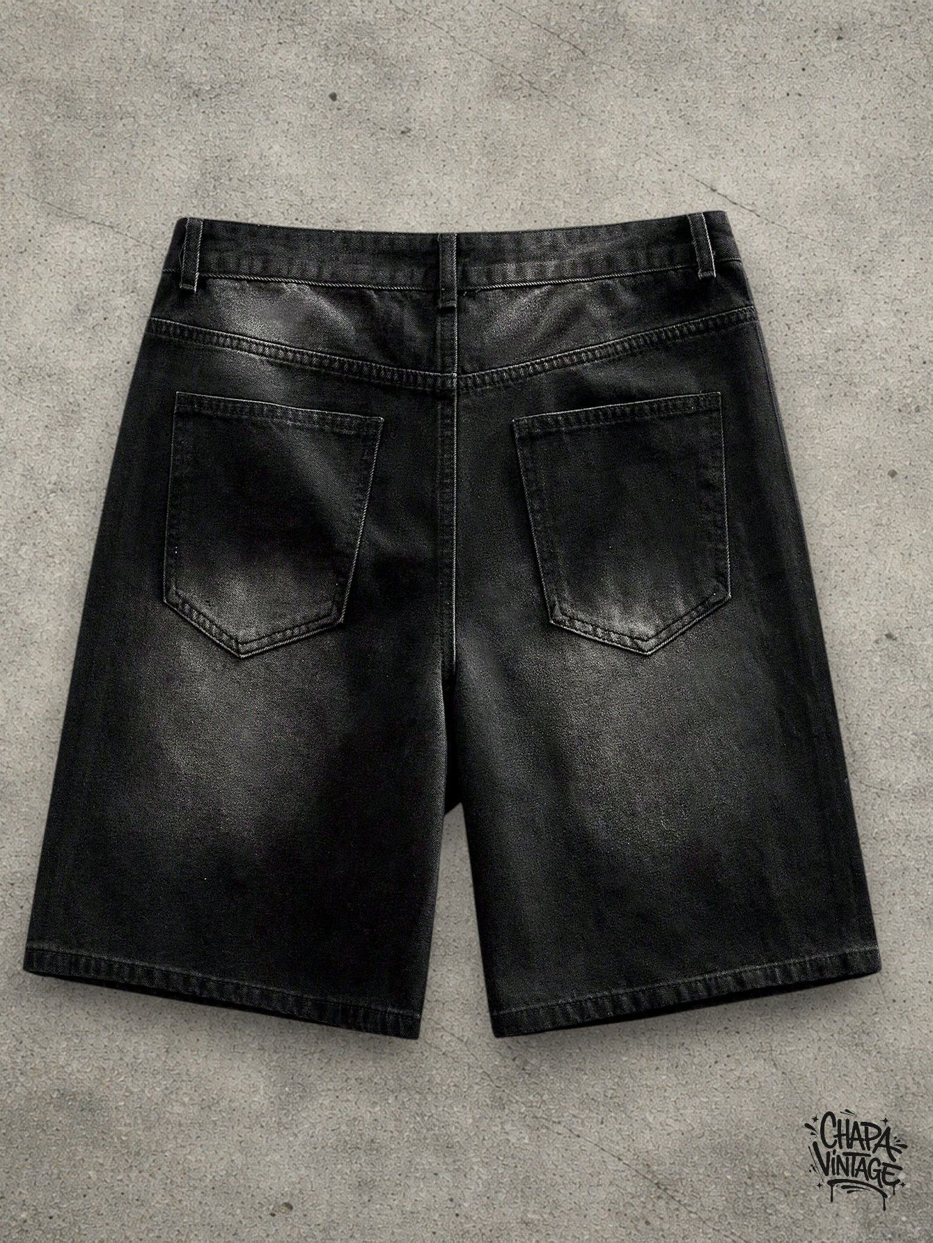Vintage Dark gray rhinestone shorts Size US 34 / EU 50 - 2 Thumbnail