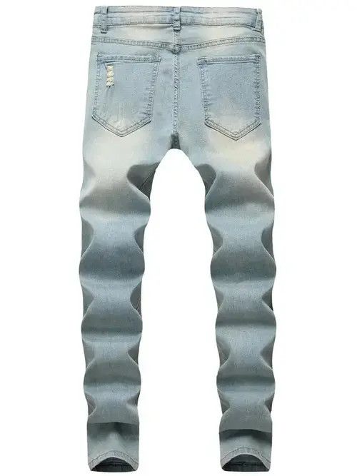 Jean Misuzu x Rumi Washed Stacked Distressed Ripped Skinny Jeans Size US 33 - 5 Thumbnail