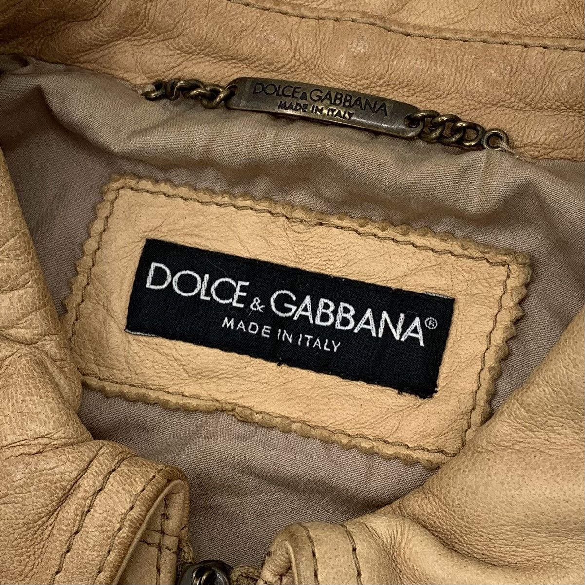 Dolce & Gabbana Dolce&Gabbana Leather Jacket Size US S / EU 44-46 / 1 - 4 Thumbnail