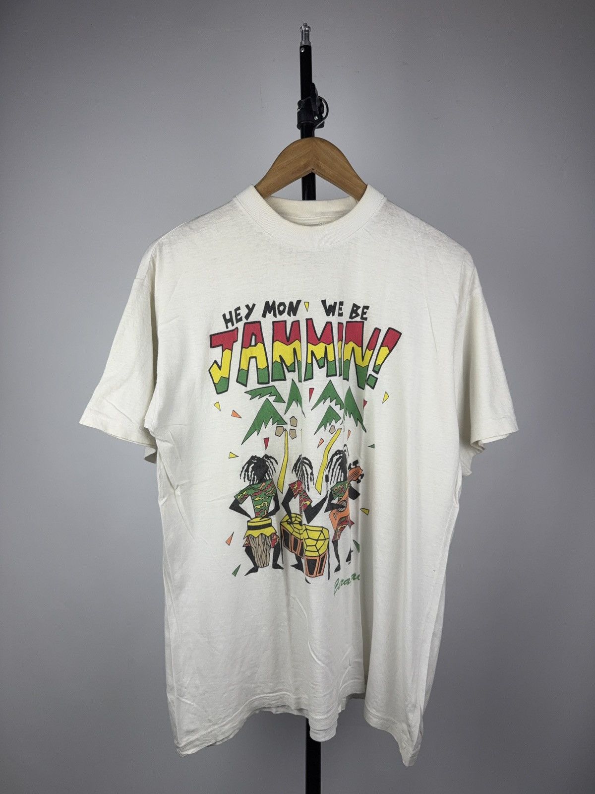 Band Tees Vintage 1990 Bob Marley Jammin Jamaica Retro Rare T Shirt Size US XL / EU 56 / 4 - 1 Thumbnail
