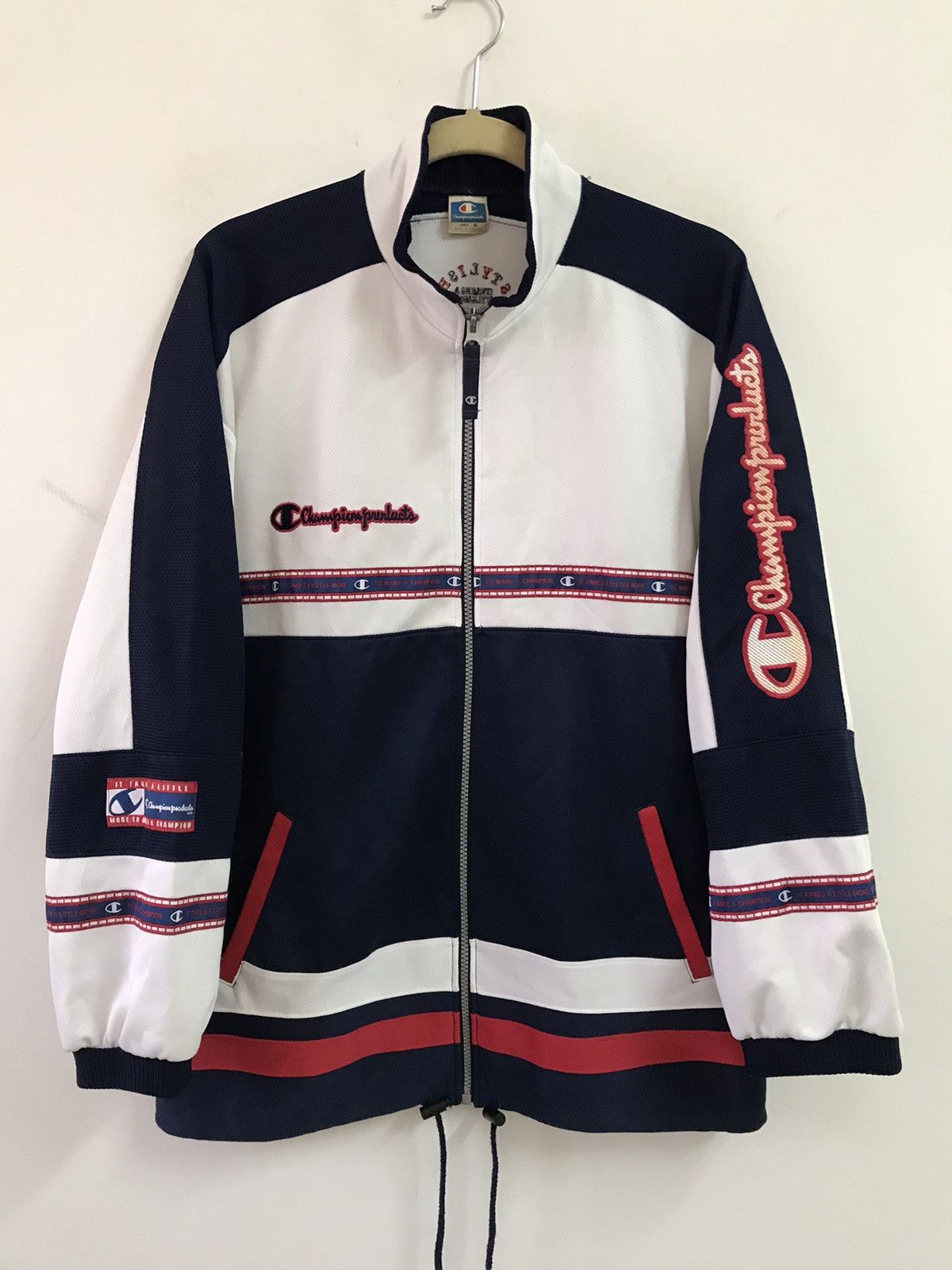 Champion Streetwear Vintage Vintage Champion Jacket Big Logo Grailed