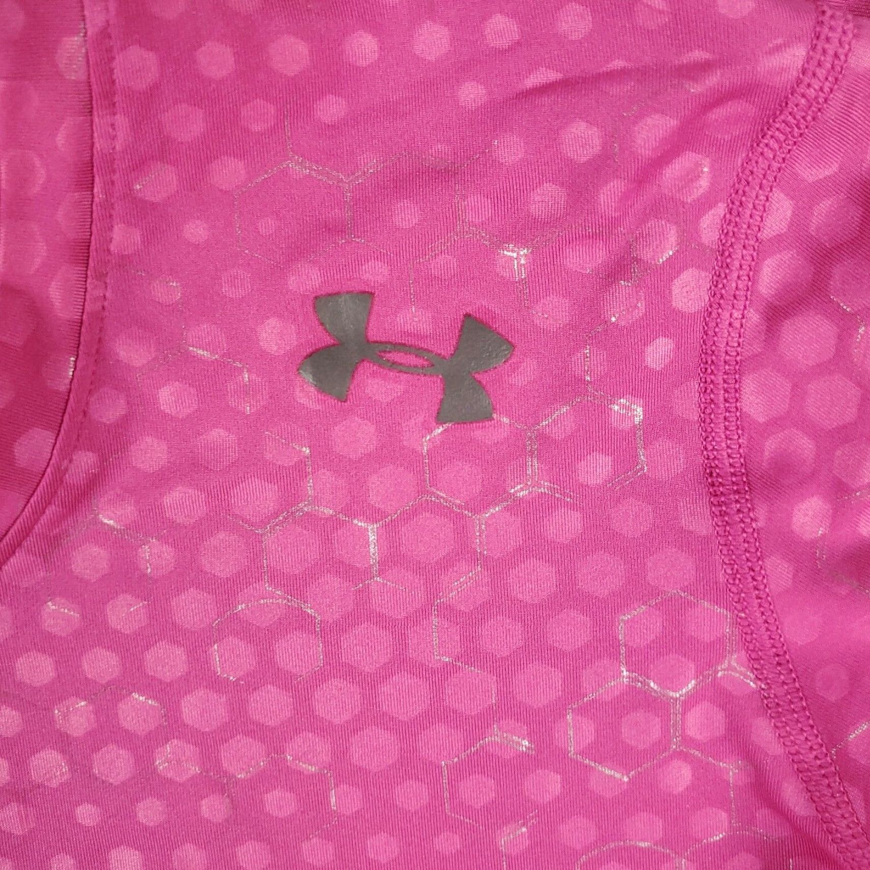 Under Armour Under Armour Women's Active T-Shirt Large Pink Short Sleeve Crew Neck Size L / US 10 / IT 46 - 2 Thumbnail