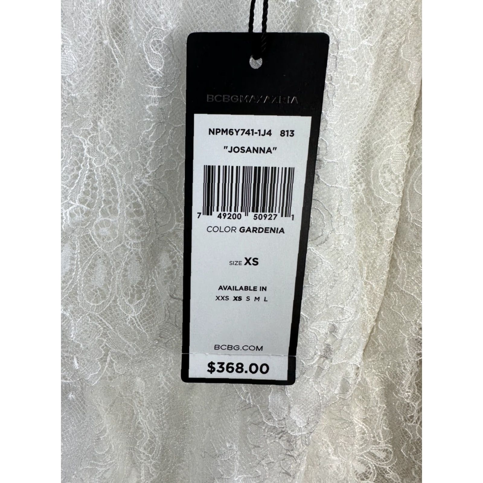 Bcbgmaxazria BCBGMAXAZRIA Josanna White Lace Mini Dress Tiered Open Back Party XS NWT Women Dress Lace Open Back Party Mini XS White BCBGMAXAZRIA Women None Size XS / US 0-2 / IT 36-38 - 6 Thumbnail