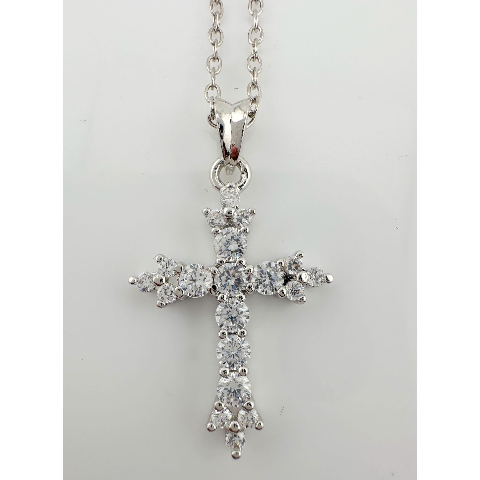 Other Beautiful Cross Pendant with Shining White Gemstones Size ONE SIZE - 4 Thumbnail